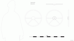 Рулевое колесо D. Чертёж. Steering-wheel D. Drawings.