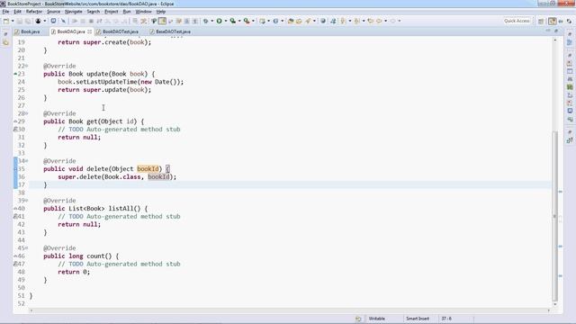Lecture 66 - Implement delete method