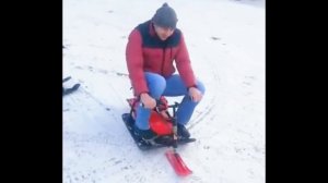 Снегокат с мотором. "Тест драйв". Москва.