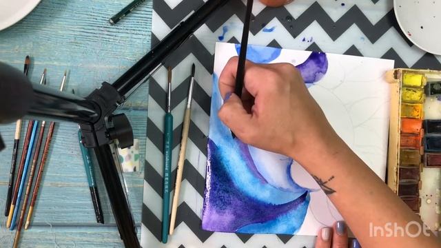 Тёплые и холодные цвета. Рисуем композицию «Солнце и Луна» смотреть онлайн