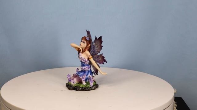 Ebros Kneeling Purple Lavender Girl Fairy Garden Statue 4.25"Tall Fantasy Collectible смотреть онлайн