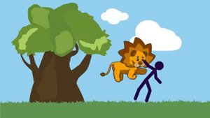 Агрессивный лев убийца