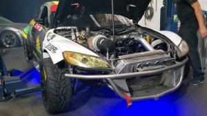 Cold Startup 3Rotor at Night, backfire, Formula Drift Mazda RX8, revving and brap, Kyle Mohan Racin