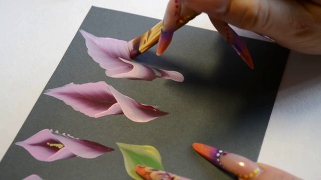 Учимся китайке, урок 5, 2 часть. Рисуем цветы "Каллы" смотреть онлайн