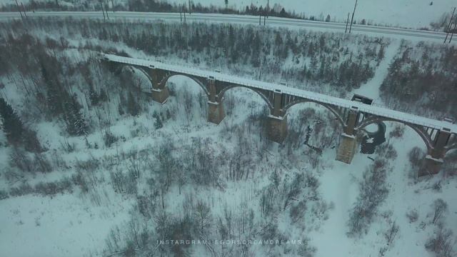 Октябрьский виадук с высоты 4к | Пермский край смотреть онлайн