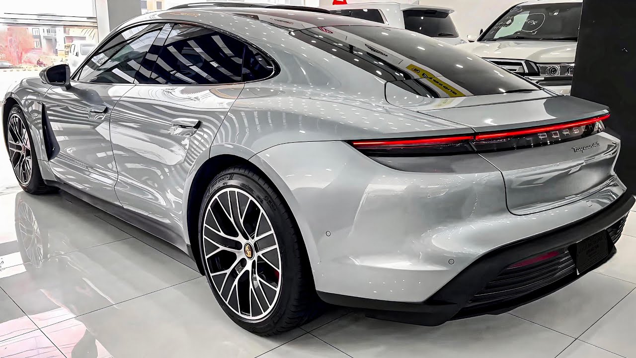Porsche Taycan 4S 2024 (522 л.с.) — обзор интерьера и экстерьера