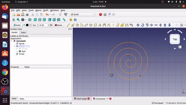 FreeCAD : Array Of Pockets Along A Path (Multiple holes in Spiral Path) Part Design Beginners Guide