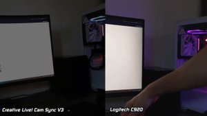 Creative Live! Cam Sync V3 / Logitech C920 webcam comparison