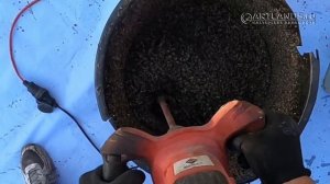 Укладываем каменный ковёр Art Gravel на отмостку вокруг дома