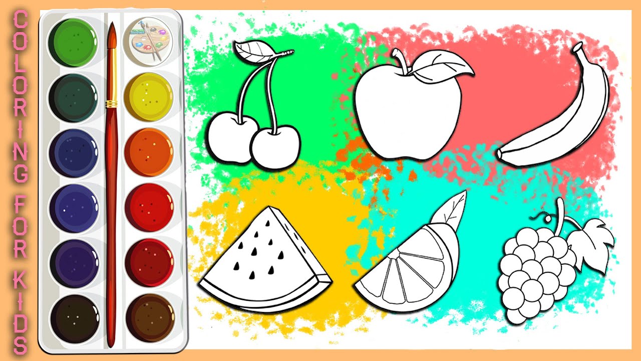 Раскраска для детей фрукты. Раскраски малышам для детей