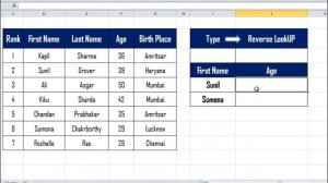 Index and Match formula in  excel hindi