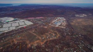 Панорама жилого района Самары «КОШЕЛЕВ-проект» с высоты птичьего полета видео 4k