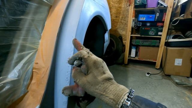 ИЗ ШПАКЛИ И ГРУНТА ЛЕПЛЮ Я ЛУПАРЯ. Мерседес W210 Е320.(Задняя арка). Часть7. смотреть онлайн