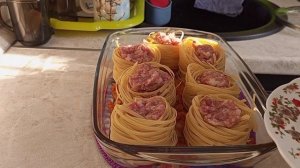 Фаршированные гнезда с фаршем в духовке. Кухня, на кухне, как готовить