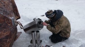 Зимняя палатка Берег Кубоид 4.40 для географа. Ночевка в -20