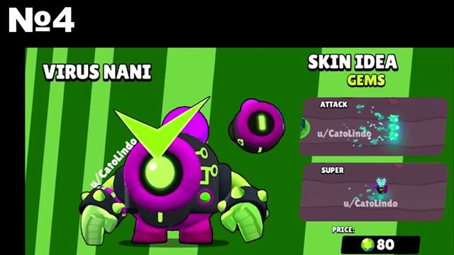 ТОП 10 СКИНОВ ОТ ФАНАТОВ - ИГРЫ BRAWL STARS!!! смотреть онлайн