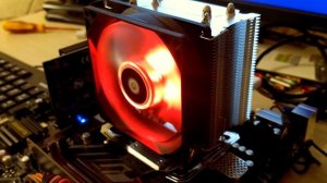 Кулер для процессора ID-COOLING SE-913-R PWM - демонстрация работы, внешний вид подсветки