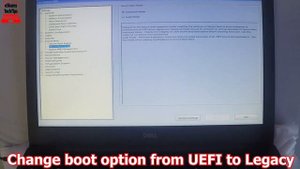Dell Inspiron 3581 Change Boot Option UEFI To Legacy