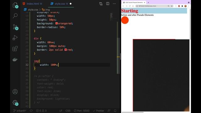 CSS3 Full Course[4K] - 53 | CSS ::After and ::Before Pseudo Elements | Telugu #css #html #webdev