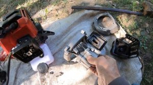 Мотор собран и установлен. Бензокоса (мотокоса)  огонь! Часть 4 я.