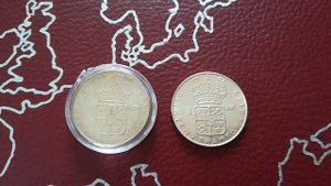 Серебряные монеты Швеции 1 крона.