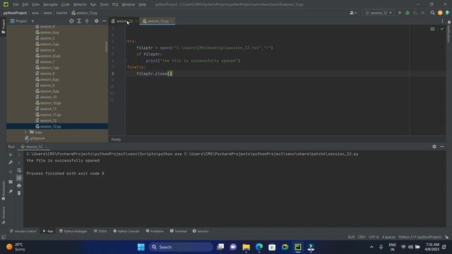 Session_12 - File Operations/Handling #python #PythonTutorials #PythonCourse