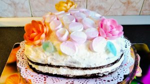 Морковный ТОРТ с кремом из Маскарпоне и украшением из Маршмеллоу