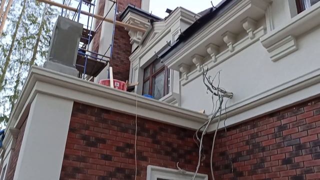 Утепление фасадов СФТК с облицовкой клинкерной плиткой, декоративные фасадные элементы из пенопласт