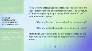 Unraveling Interrogative Sentences in the Past Perfect Tense