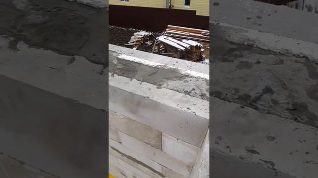 АРМОПОЯС. Дом из газобетона. Строю сам. смотреть онлайн