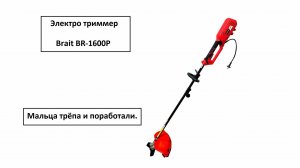 Бомже инструмент 17. Электро триммер Brait BR 1600p. Мальца трёпа и поработаем.