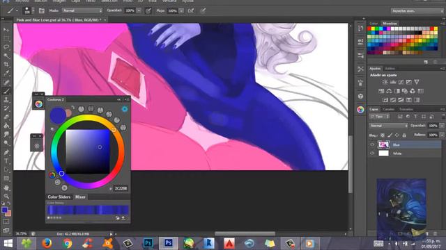 SpeedPainting-Pink Diamond and Blue Diamond Love-Steven Universe смотреть онлайн