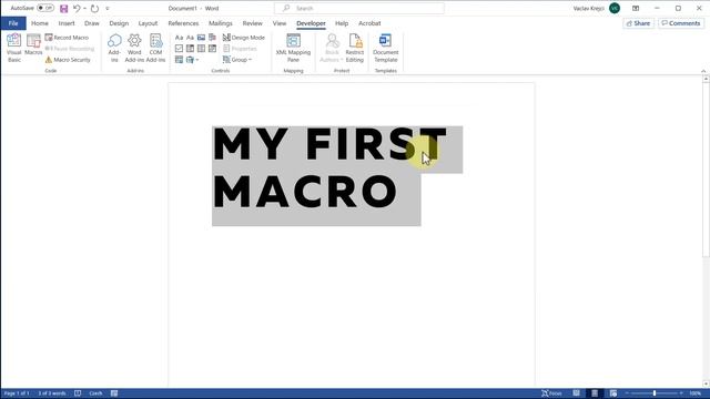 My First Macro in Microsoft Word (Simple VBA Tutorial, Visual Basic, Record Macro, How to) смотреть онлайн