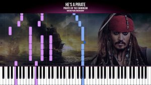 Pirates Of The Caribbean - He's A Pirate | How To Play Piano Tutorial + Sheets