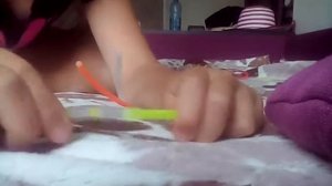 Лампа из неоновых палочек