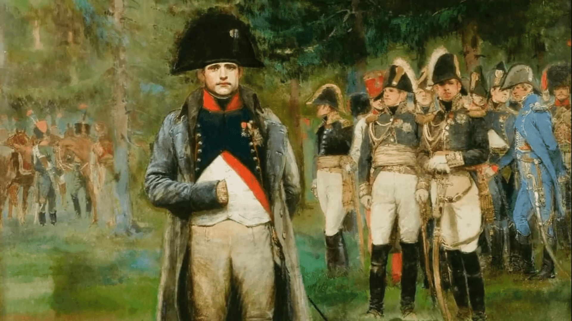 Наполеон под Фридландом. Битва под Фридландом. Битва под Фридландом. Побоище на реке Алле. В июне 1807 года Наполеон нанес русской армии поражение.