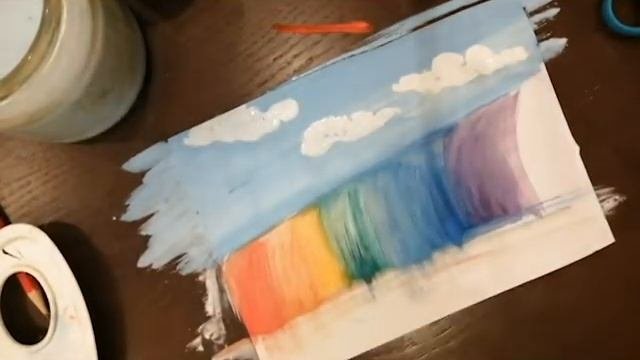 Водопад правополушарное рисование