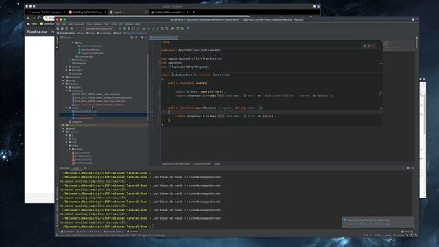 Laravel #5.1 - Про миграции и основы работы с моделями смотреть онлайн