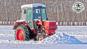 Зачем фермер делает снегозадержание на поле? Интересный трактор ЮМЗ-6 с двигателем Д-243!