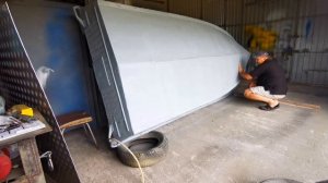 красим лодку Крым М. 4 дня работы за 9 минут