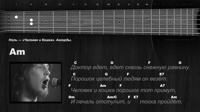 Ноль (Фёдор Чистяков) — «Человек и Кошка». Аккорды смотреть онлайн