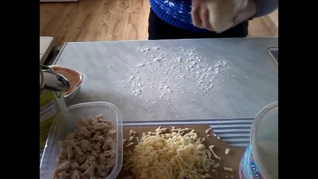 Пицца с ананасами и курицей! Как в пицерии. | Pizza with pineapple and chicken.  As in a pizzeria.