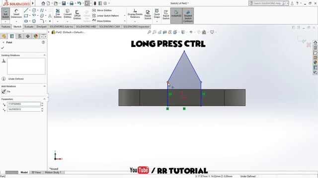 Solid works Beginners Tutorial | Cad Software | Simple drawing in Solid works | RR Tutorials