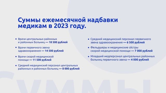 Соцвыплаты медикам в 2024 году последние. Доплаты медикам в 2023. Выплаты медикам в 2023 году. Ежемесячные выплаты медработникам с 1 января 2023. Президентские выплаты медикам в 2023.