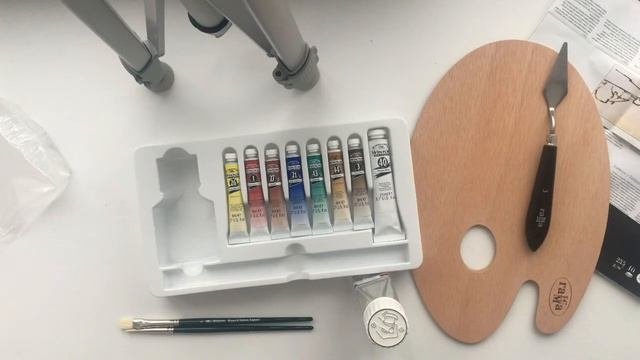 Winton By Winsor&Newton Oil Painting Set L распаковка набора с масляным красками L ПервыеВпечатлени