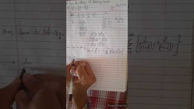 8.i Sum to infinity of series: 121!  232!  343! ... ... Lesson 2 Exponential Series NEB 1