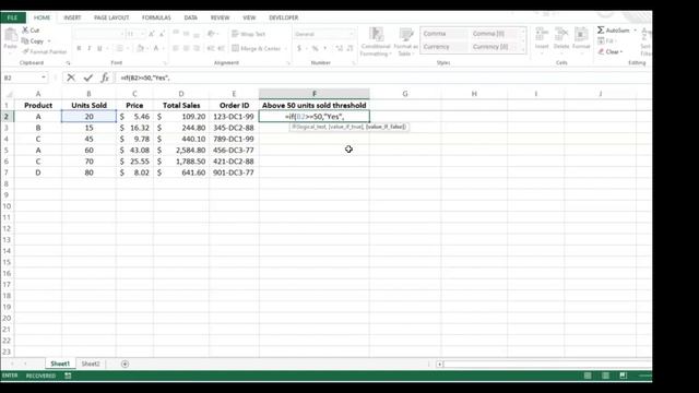 Excel - Simple IF Statement смотреть онлайн