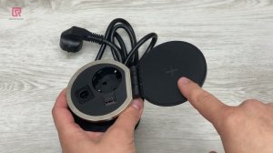 AM-51-1EU2AC1N1Q-12 - Розетка встраиваемая EU + 2USB Type A+C + беспроводная зарядка