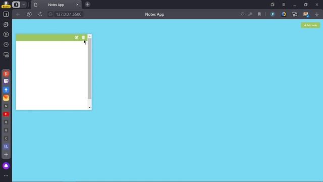 NOTES APP USING HTMLCSS AND JAVASCRIPT