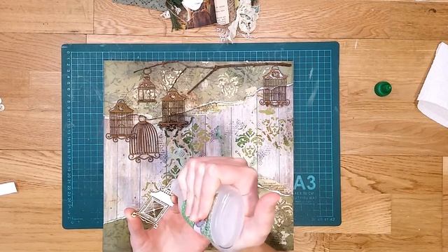 Процесс создания скрап-странички Отголоски памяти. Layuot creation process.